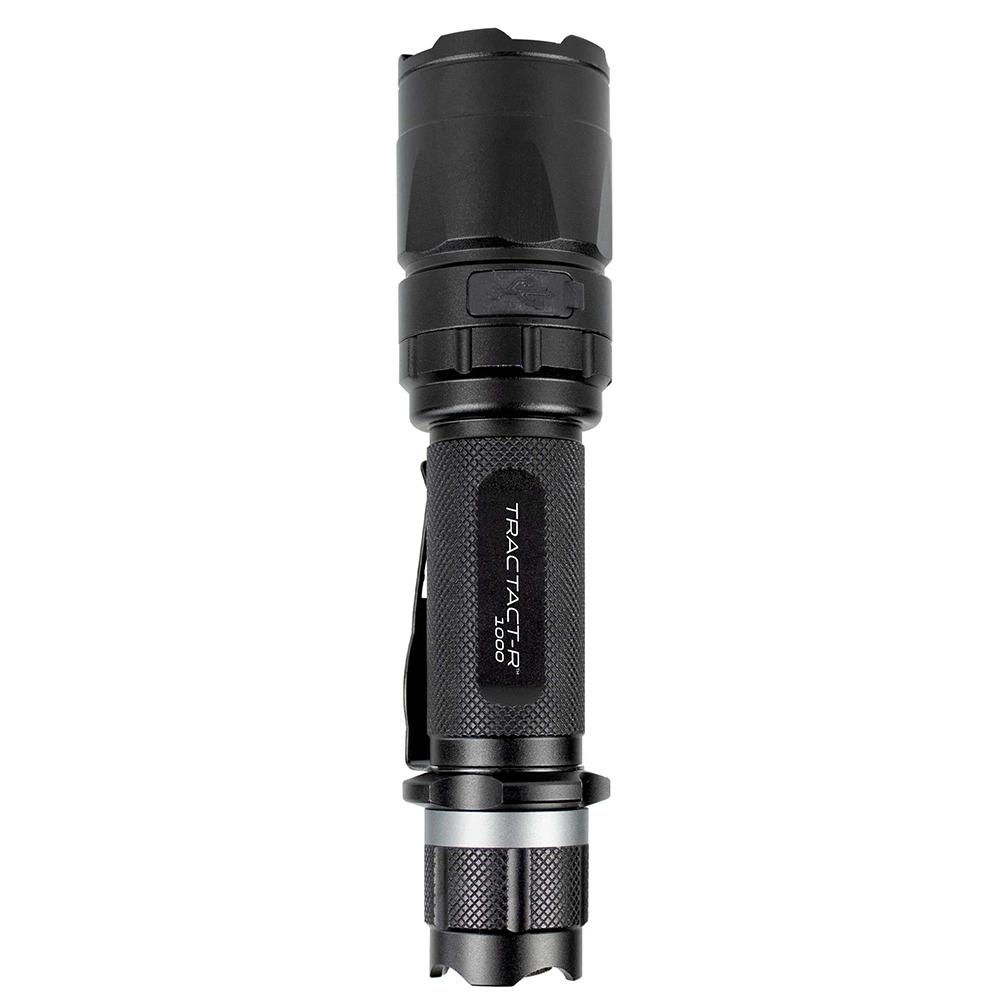 Police Security Flashlights Trac Tact Rechargeable LED Flashlight 1000 Lumens Black Picture of LB Marketing Inc DBA Police Security Flashlights Police Security Flashlights Trac Tact R