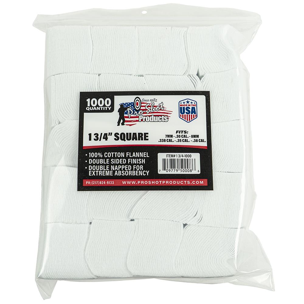 Pro-Shot 1 3/4" Square 100% Cotton Patches 1000/ct