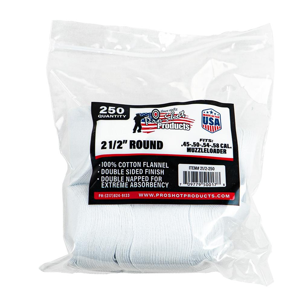 Pro-Shot 2 1/2" 100% Cotton Patches 250/ct