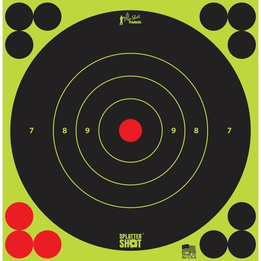 Pro-Shot 6" SplatterShot Green Bullseye Targets 12/ct Picture of Pro-Shot Products 6" Splatter Shot Bullseye Green - 12 Qty. Pack
