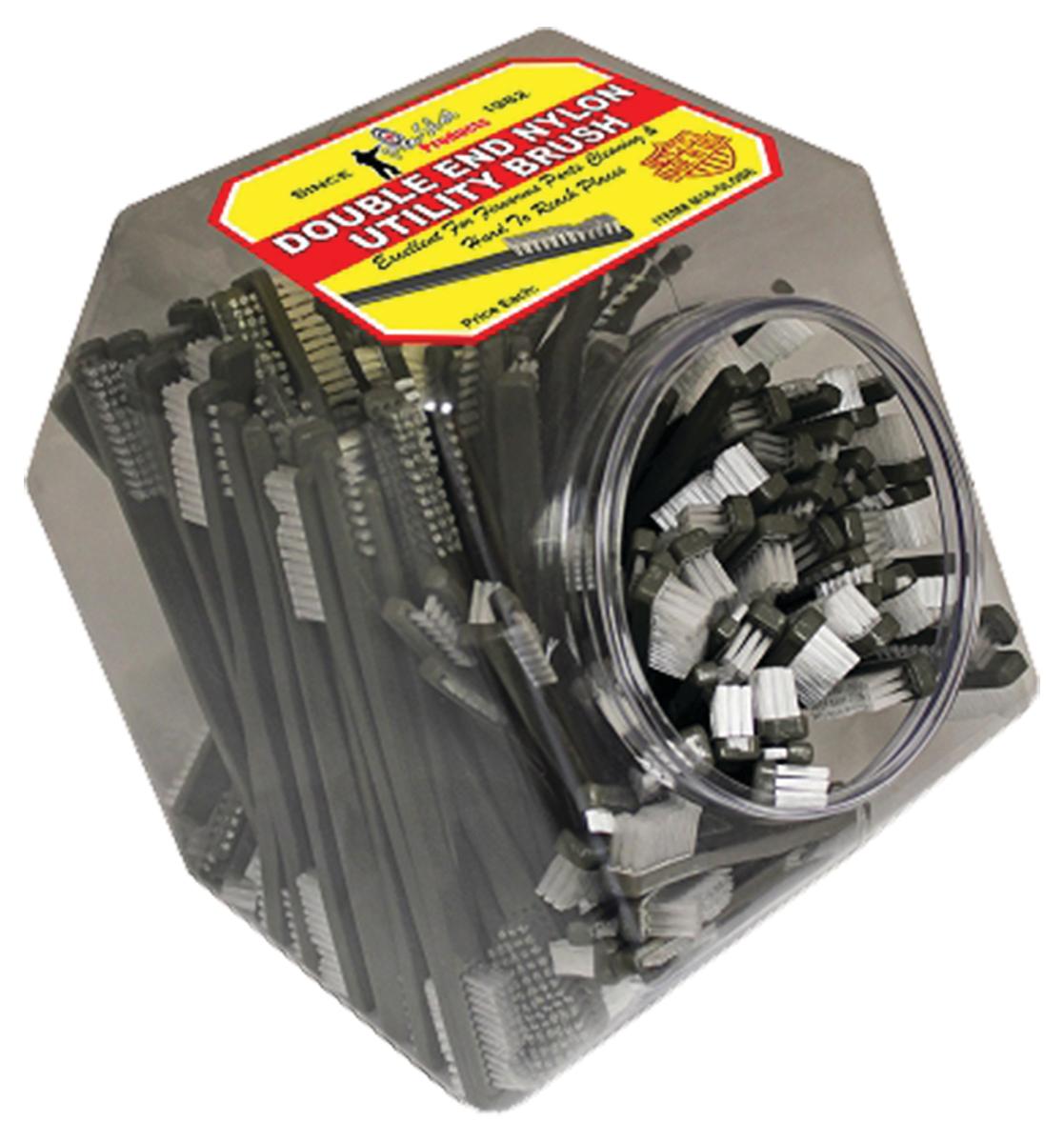 Picture of Pro-Shot Products Nylon Double End Brushes Bulk Packaged in Globe Merchandiser 150 Qty.