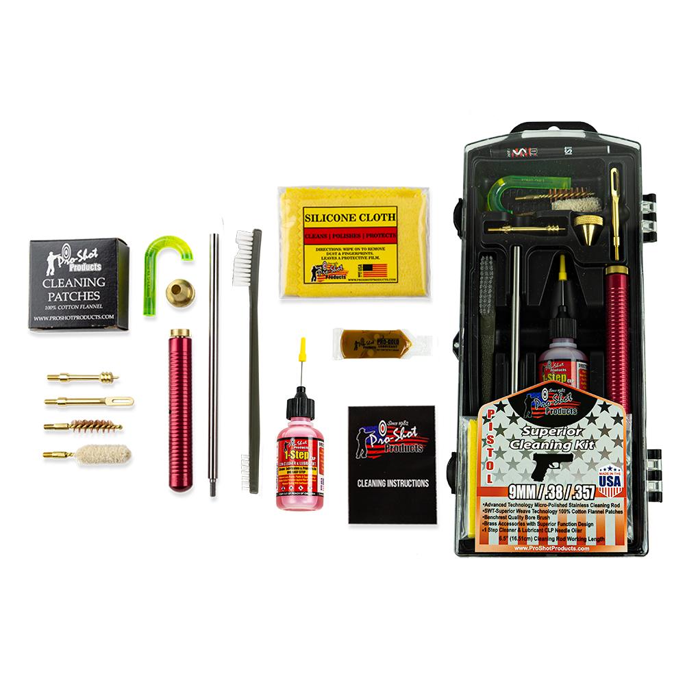 Pro-Shot Classic Box Kit Cleaning Kit Handgun .38 Cal/.357 Cal/9mm Luger Picture of Pro-Shot Products .38/.357/9MM PISTOL KIT