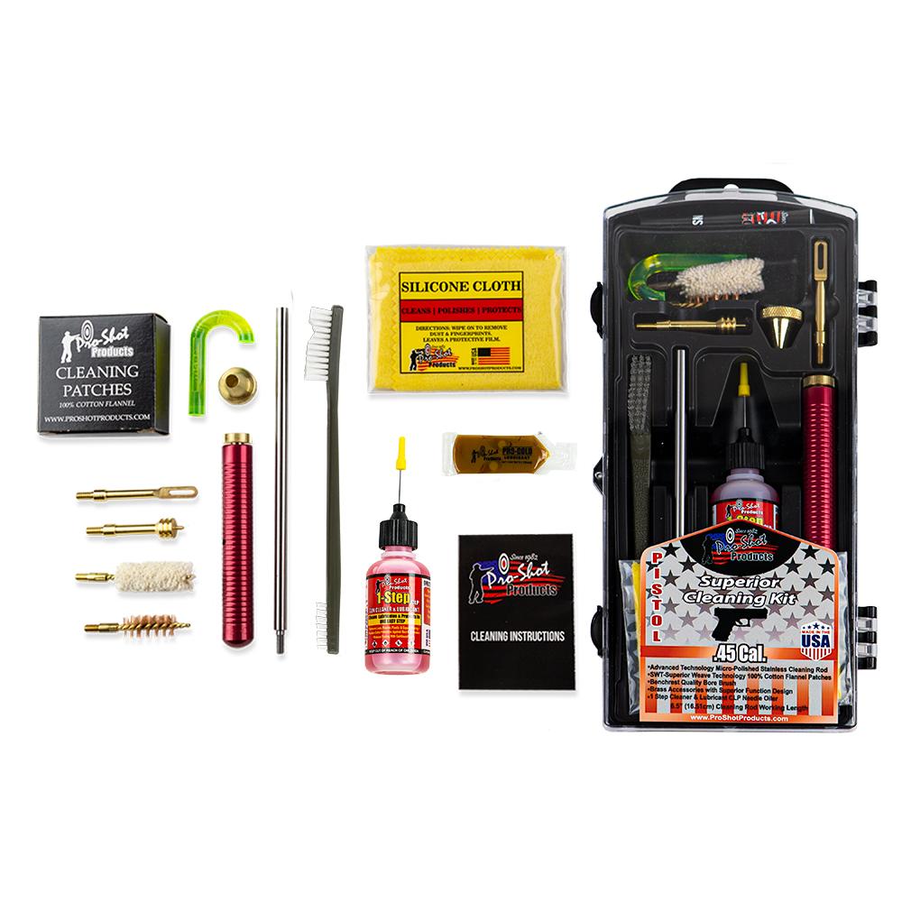 Pro-Shot Handgun Classic Box Cleaning Kit .45 Cal Picture of Pro-Shot Products 45CAL PISTOL KIT