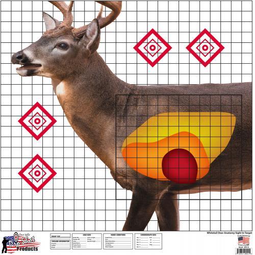 Pro-Shot Whitetail Deer Sight In Target 25" X 25" 5/ct Picture of Pro-Shot Products WHITETAIL DEER SIGHT IN TARGET 25" X 25" 5 PACK