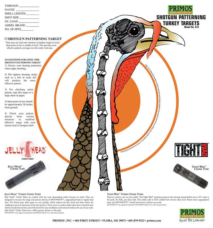 Primos Paper Targets Turkey 12/ct Picture of Primos Primos Turkey Target 12 Targets