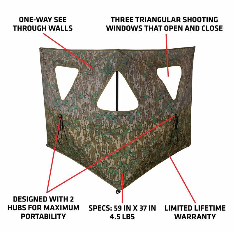 Primos Double Bull Stakeout Blind - Mossy Oak Greenleaf Picture of Primos Primos Double Bull Stakeout Blind Mossy Oak Greenleaf