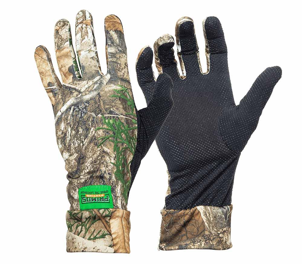 Primos Stretch Fit Glove - RealTree Edge Camo OSFM Picture of Primos STRETCH GLOVE RT EDGE CARD