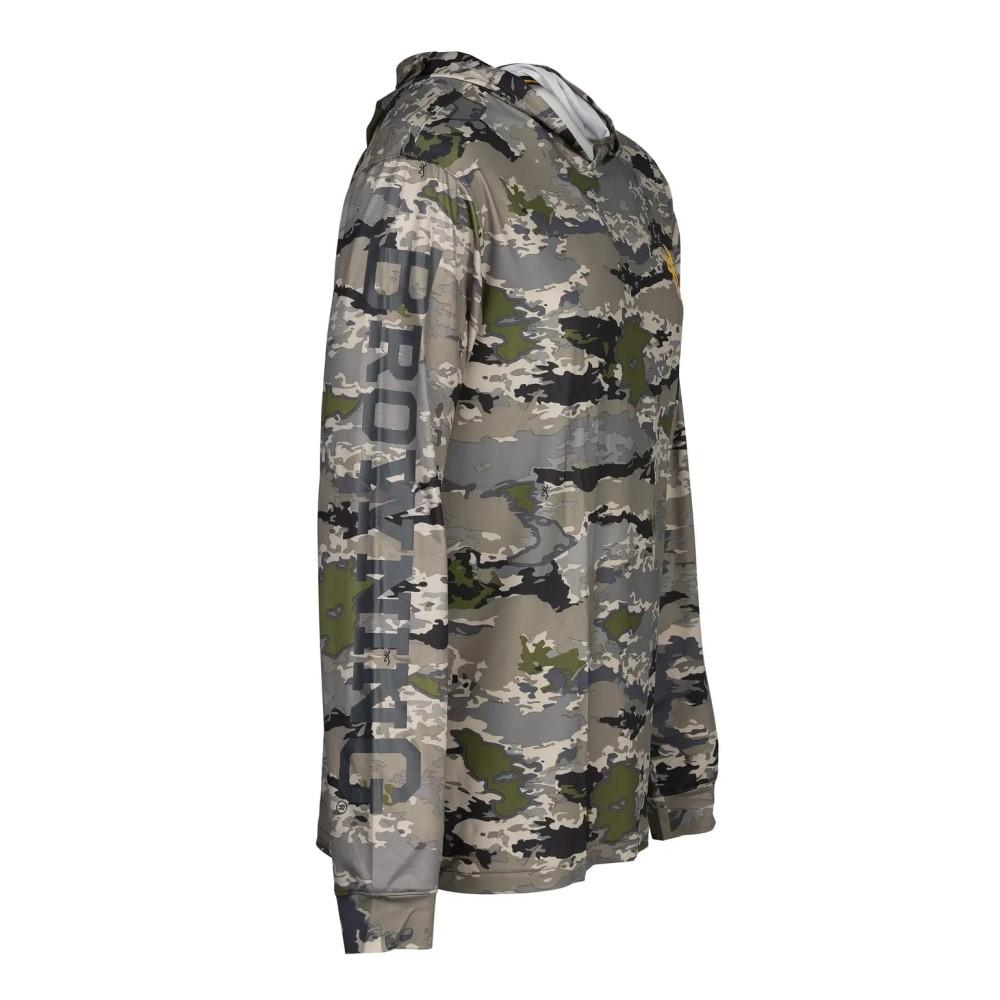 Browning Hooded Long Sleeve Tech Shirt Ovix Camo XL Picture of Browning Clothing Browning SHT HOODED TECH LS OVIX XL