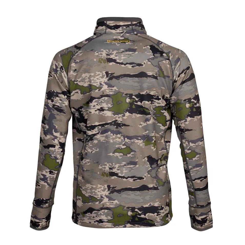 Browning Monroe 1/4 Zip Long Sleeve Shirt Ovix Camo M Picture of Browning Clothing Browning SHT MONROE 1/4 ZIP OVIX M