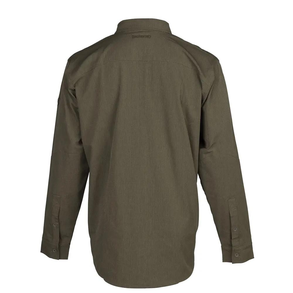 Browning Lightweight Button Down Long Sleeve Shirt Green L Picture of Browning Clothing Browning SHT LIGHTWEIGHT BD GREEN L