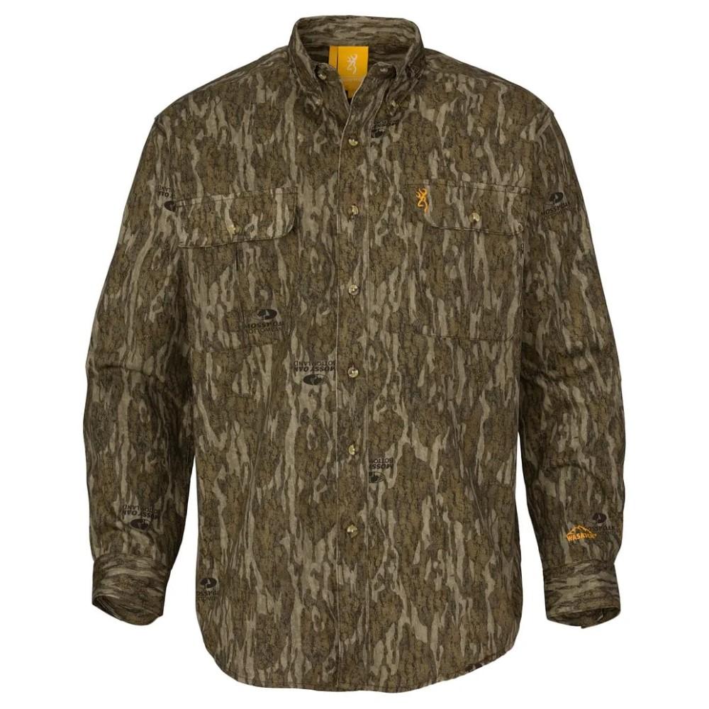 Browning Wasatch-CB Shirt Button-Front 2 Pocket Mossy Bottomland S