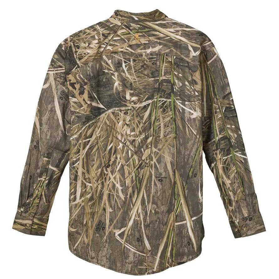 Browning Wasatch-CB Shirt Button-Front 2 Pocket Mossy Oak Shadow Grass Habitat S Picture of Browning Clothing Browning WASATCH-CB Button-Front 2 Pocket Shirt MOShadow Grass Hab S