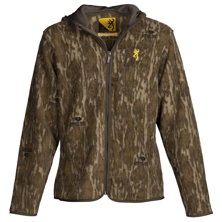 Browning Fleece 2.0 Jacket Mossy Oak Bottomland Camo M Picture of Browning Clothing Browning JKT WASATCH FLEECE 2.0 MOBL M