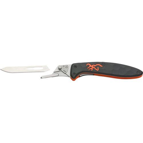 Browning Primal Scalpel 2 3/4" Blade Black and Orange Picture of Browning Clothing Browning KNIFE PRIMAL SCALPEL