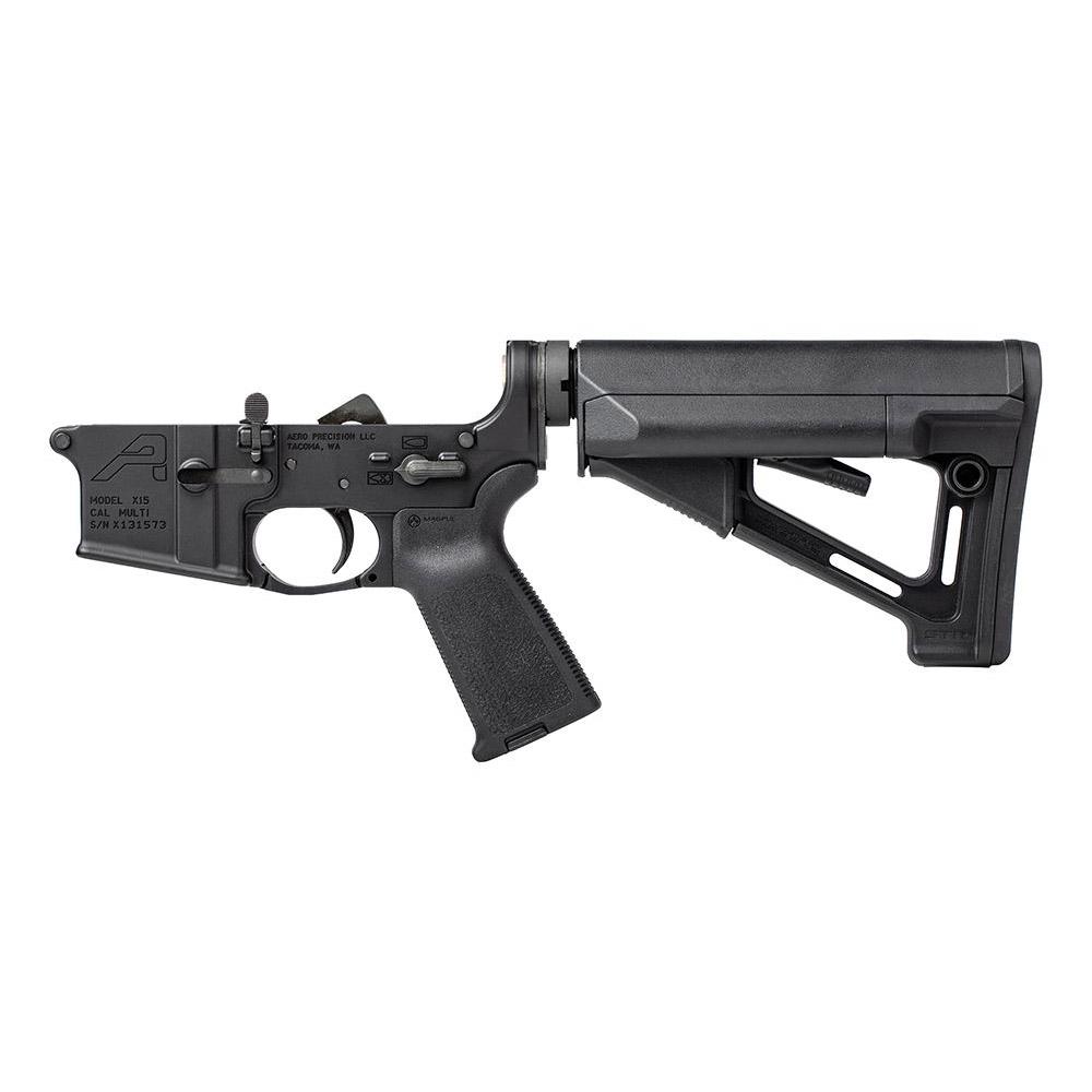 Picture of Aero Precision AR15 Enhanced Complete Lower Receiver w/ Magpul MOE & STR - Anodized Black