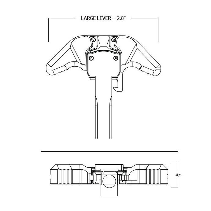 Aero Precision AR-10 Breach Ambi Charging Handle with Large Lever Black Picture of Aero Precision AR10 BREACH Ambi CH w/ Large Lever - Blk/Blk Anodized (C)