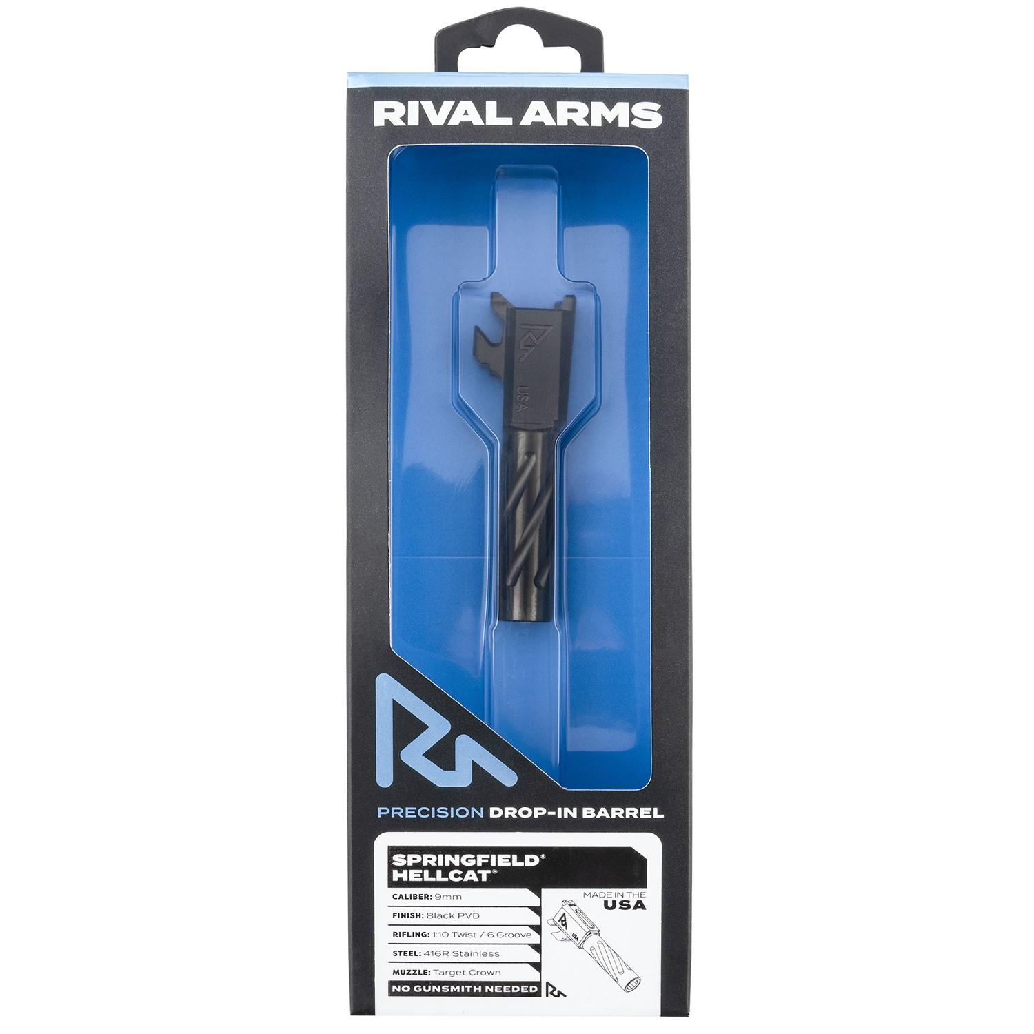 Rival Arms Steel Drop in Barrel for Hellcat V1 1:10 Twist Black Picture of Rival Arms Rival Arms SPRINGFIELD HELLCAT V1 BARREL - BLACK