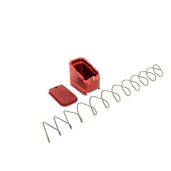 Shield Arms Magazine Extension +5/+4 for Glock 17/22/34/35/19X/45 Red Picture of Shield Arms Shield Arms Glock 17 22 and 5 4 mag extension red