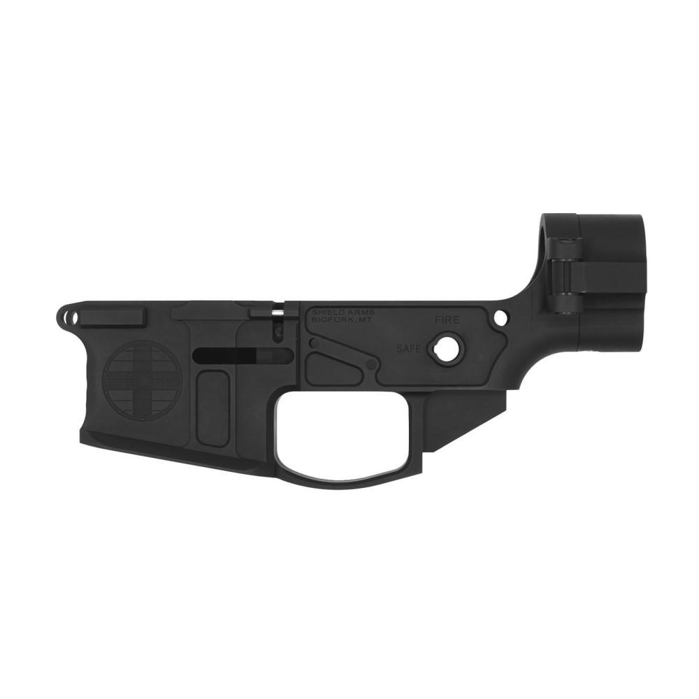 Shield Arms SA-15 Stripped Folding Lower Receiver 5.56/300 Folding Billet Black Picture of Shield Arms SA-15 Stripped Lower Receiver 5.56/300 Folding Billet Black