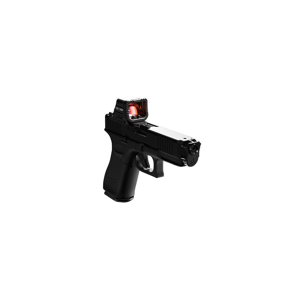 Radian Weapons Guardian+Six Combo Optic Guard & BackUp Iron Sights for Glock MOS Holosun 407/507 Black Picture of Radian Weapons Radian Weapons GUARDIAN+SIX Combo-Optc GRD & BckUp Iron-GlkMOS-HS407/507 Bk