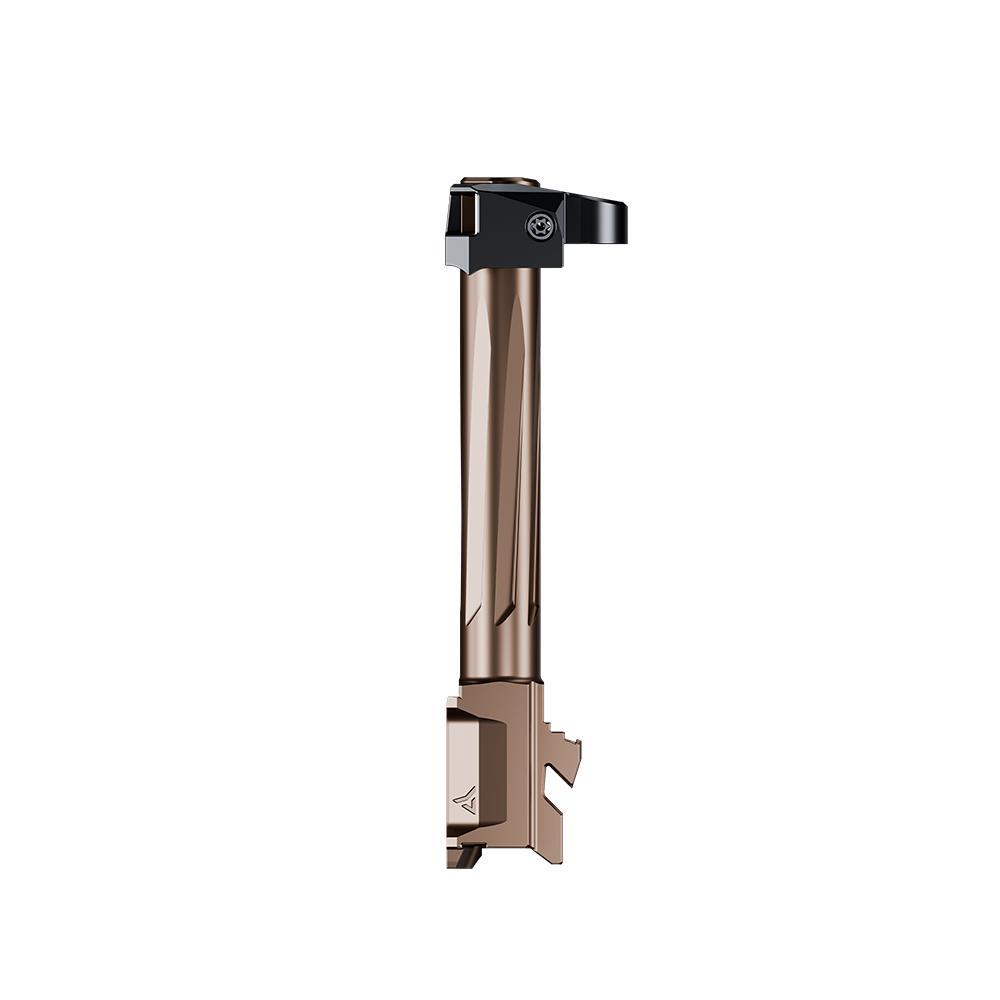 Radian Afterburner and Ramjet Micro Compensator and Ported Handgun Barrel for Glock G43 Bronze Picture of Radian Weapons Radian Weapons AFTERBURNER + RAMJET - Glock - G43 - Bronze