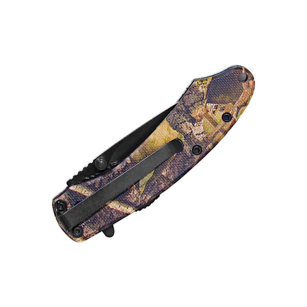 ABKT Elite Ember Folding Knife 2-3/4" Drop Point Blade Mossy Oak DNA Picture of Rock Ridge Outdoors ABKT Knife Ember Spring assist - MO DNA 2.75in Blade