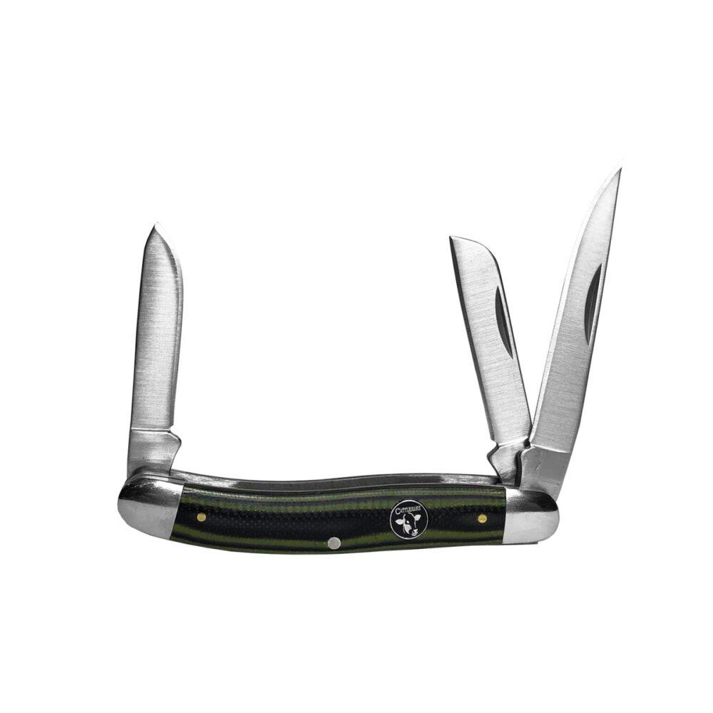 ABKT Cattleman Stockman Cowhand Series Knife 3 Blades Green