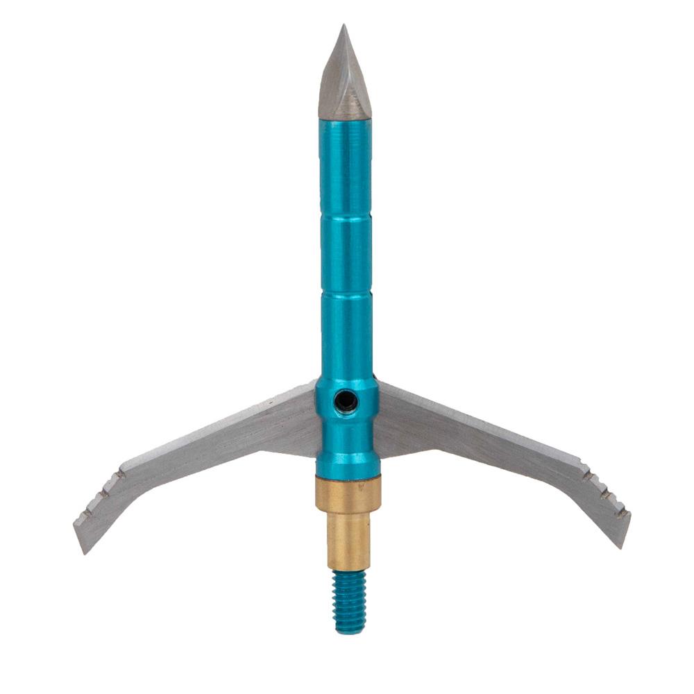 Dead Ringer Great White Broadhead 100/125 Grain 2.5" Cut Blue Picture of Rock Ridge Outdoors Dead Ringer Broadhead Great White 100/125 Grain 2.5in Cut Blue