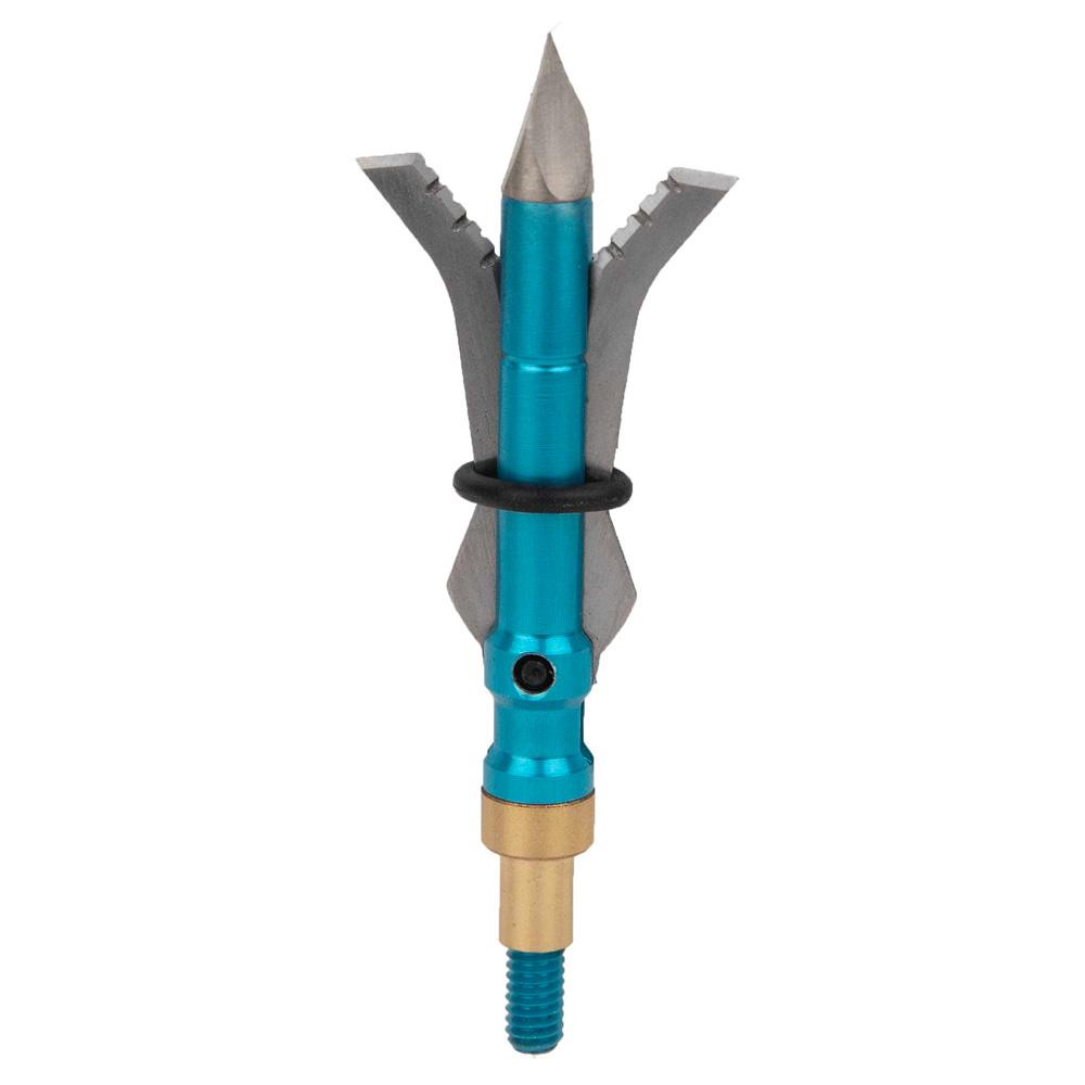 Dead Ringer Great White Broadhead 100/125 Grain 2.5" Cut Blue Picture of Rock Ridge Outdoors Dead Ringer Broadhead Great White 100/125 Grain 2.5in Cut Blue