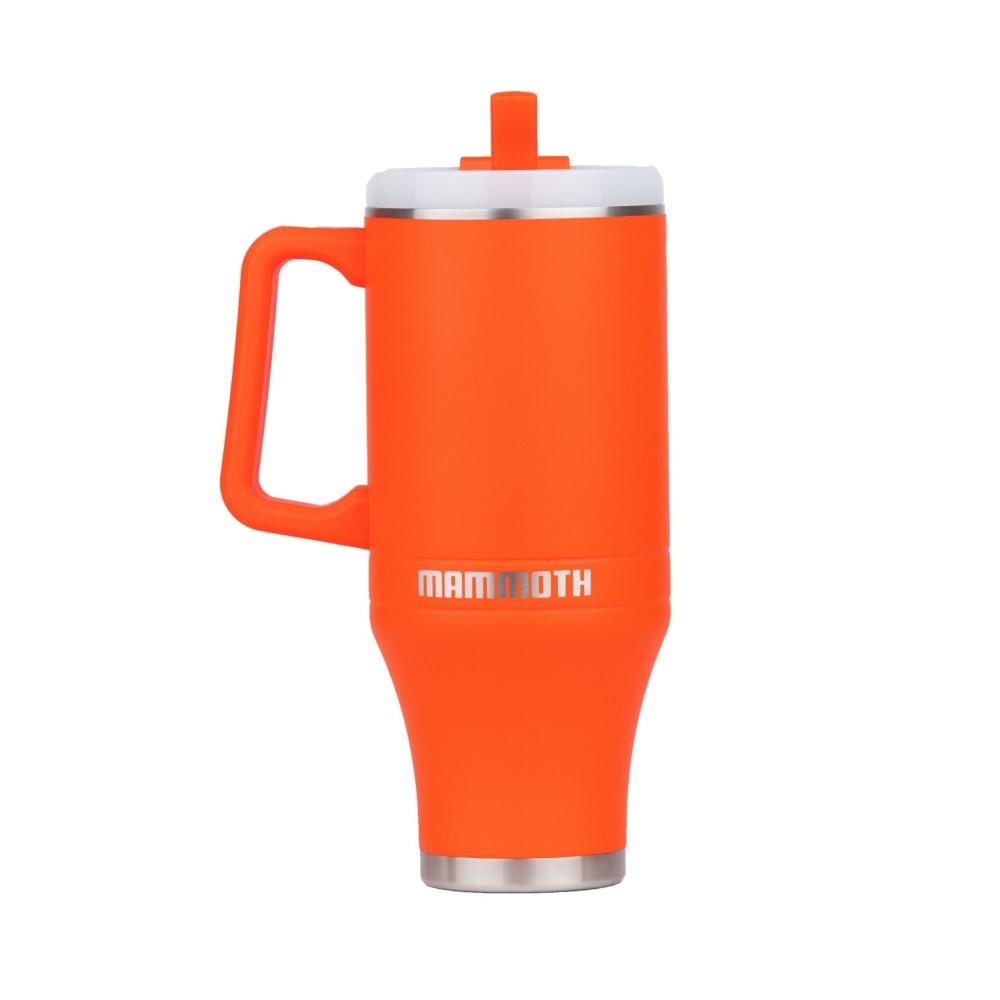 Mammoth Ascent Tumbler 40 oz Blaze Orange Picture of Rock Ridge Outdoors Mammoth Ascent 40 oz Tumbler with handle straw - Blaze Orange