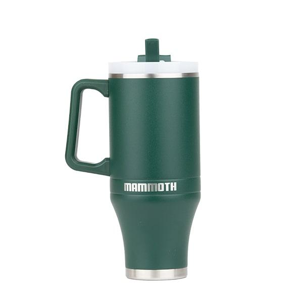 Mammoth Ascent Tumbler 40 oz Dark Green Picture of Rock Ridge Outdoors Mammoth Ascent 40 oz Tumbler with handle and straw - Dark Green