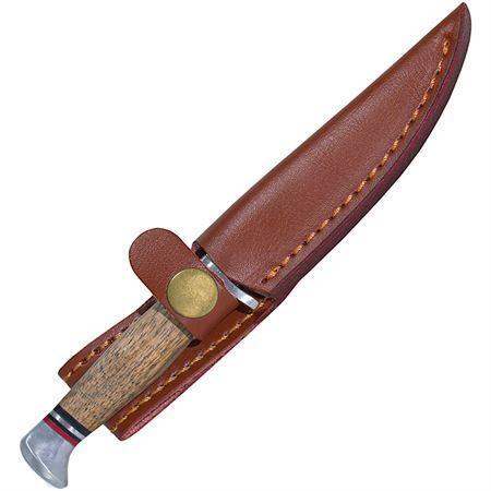 Roper Knives Deadwood Jr. Fixed Blade 3-1/4" Clip Point Blade Zebra Wood Picture of Rock Ridge Outdoors Roper Knife Roper Jr Fixed Blade 3.25in