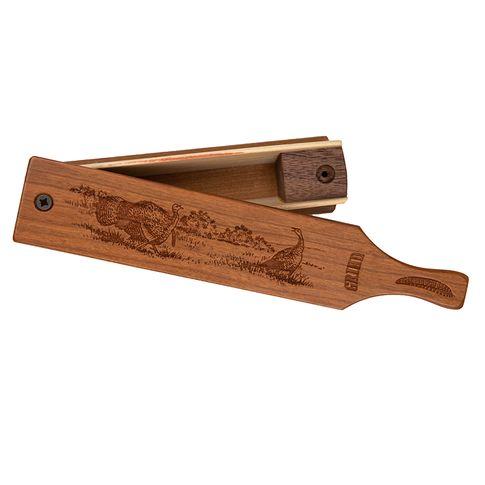 The Grind Hardwood Honey Turkey Box Call Picture of Rock Ridge Outdoors Grind Hardwood Honey (Large Cherry/Popular Box Call (with Finish)