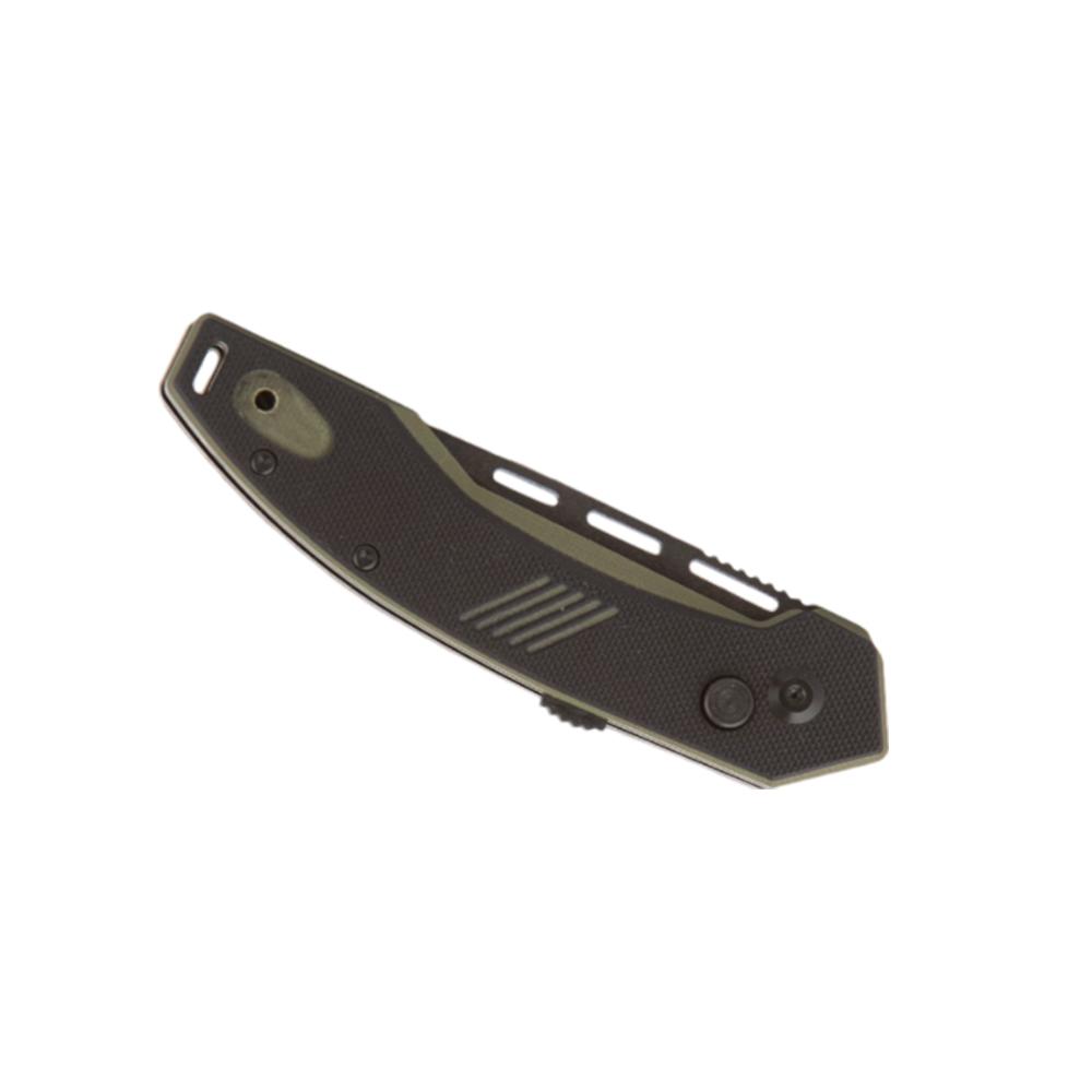 Telum Incinerator Tactical Automatic Knife 3-1/2" Drop Point Blade Black Picture of Rock Ridge Outdoors Telum Tactical Knife Incinerator OD Green/Black Automatic 3.5in S35V Blade