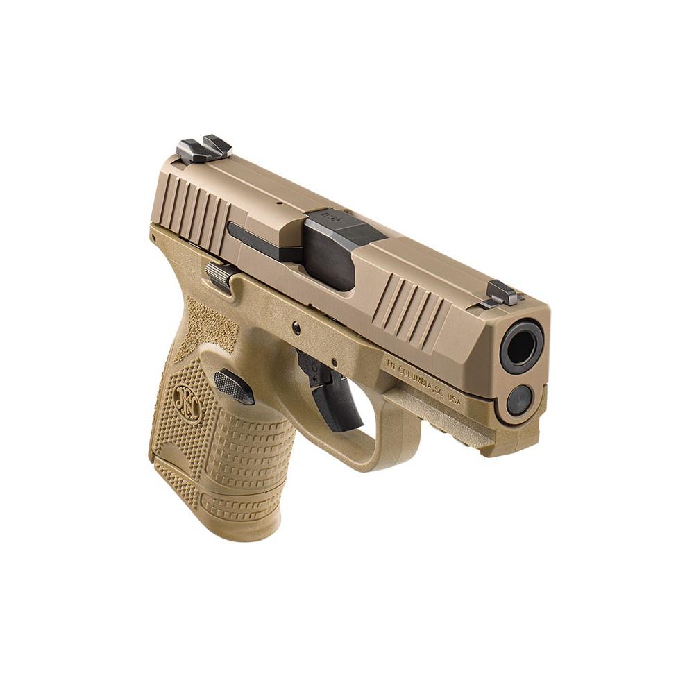FN 509 Compact Handgun 9mm Luger 12rd & 15rd Magazines (2) 3.7" Barrel FDE NMS Picture of FN USA FN 509C NMS 9MM FDE/FDE 1X12 1X15RD