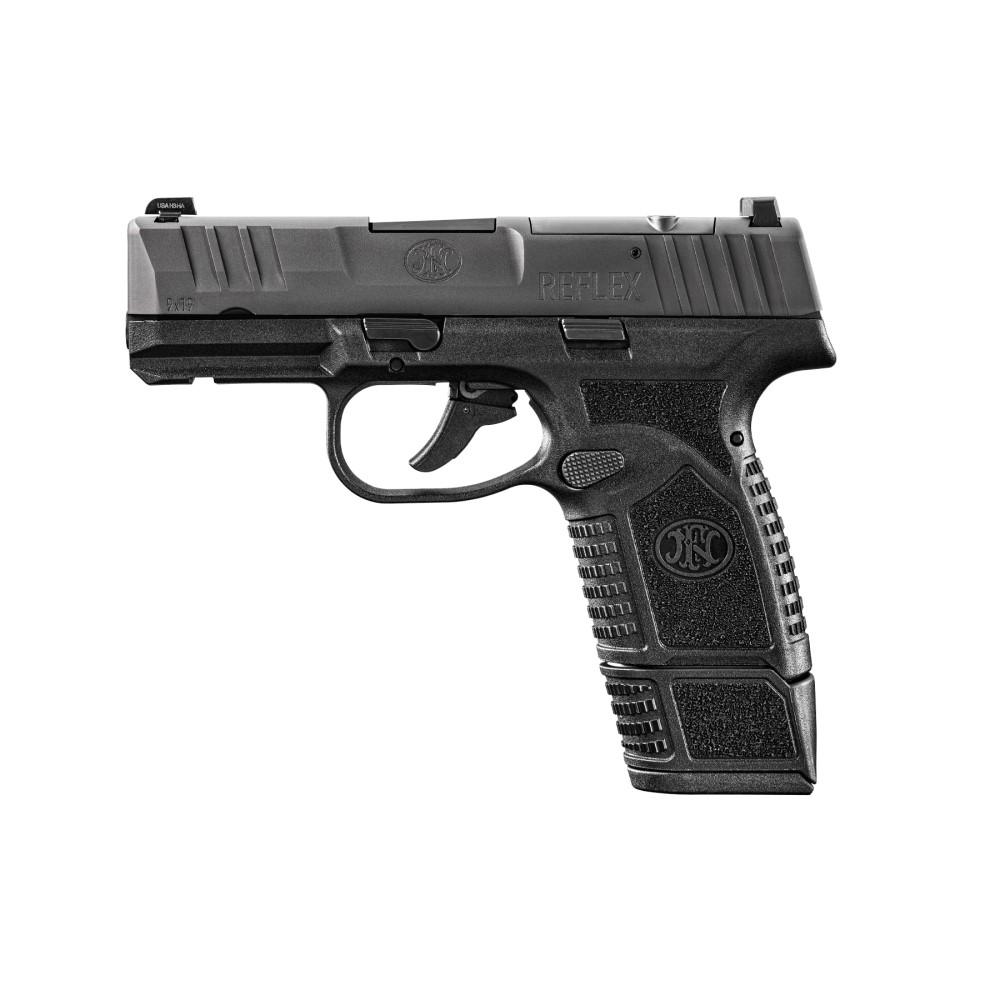 FN Reflex MRD Handgun 9mm Luger 11rd & 15rd Magazines (2) 3.3" Barrel Black NMS Picture of FN USA FN REFLEX MRD 9MM NMS BLK/BL 1X11+1X15RD