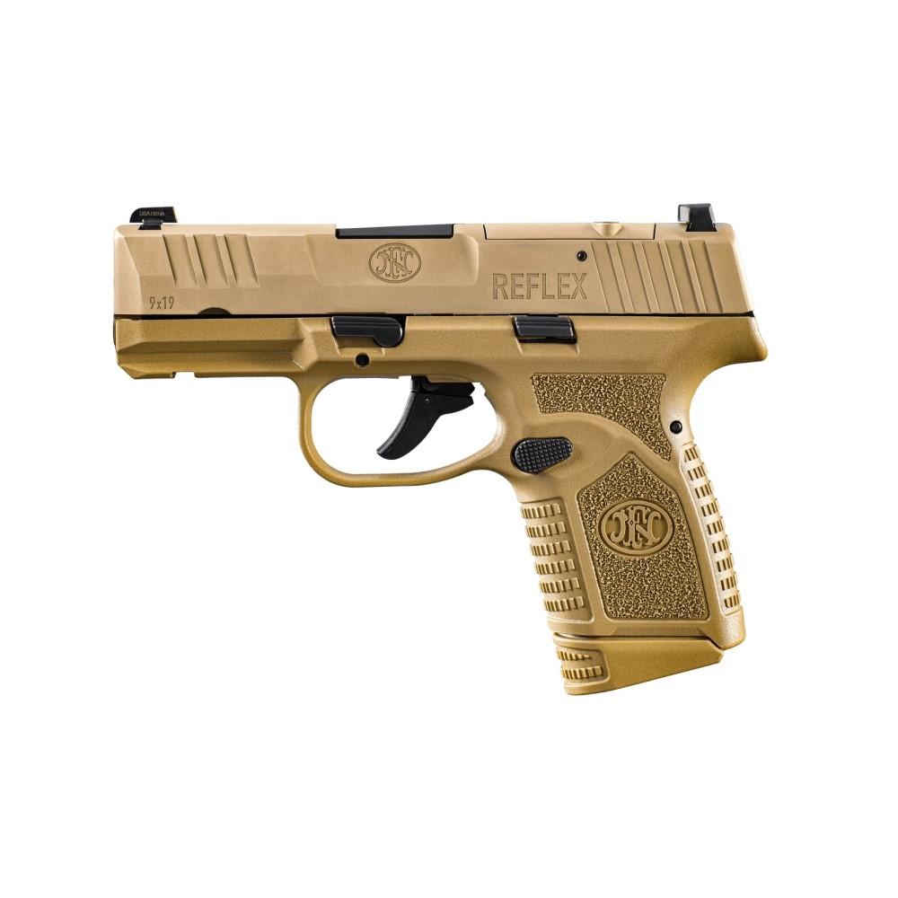 FN Reflex MRD Handgun 9mm Luger 11rd & 15rd Magazines (2) 3.3" Barrel FDE NMS Picture of FN USA FN REFLEX MRD 9MM NMS FDE/FDE 1X11+1X15RD