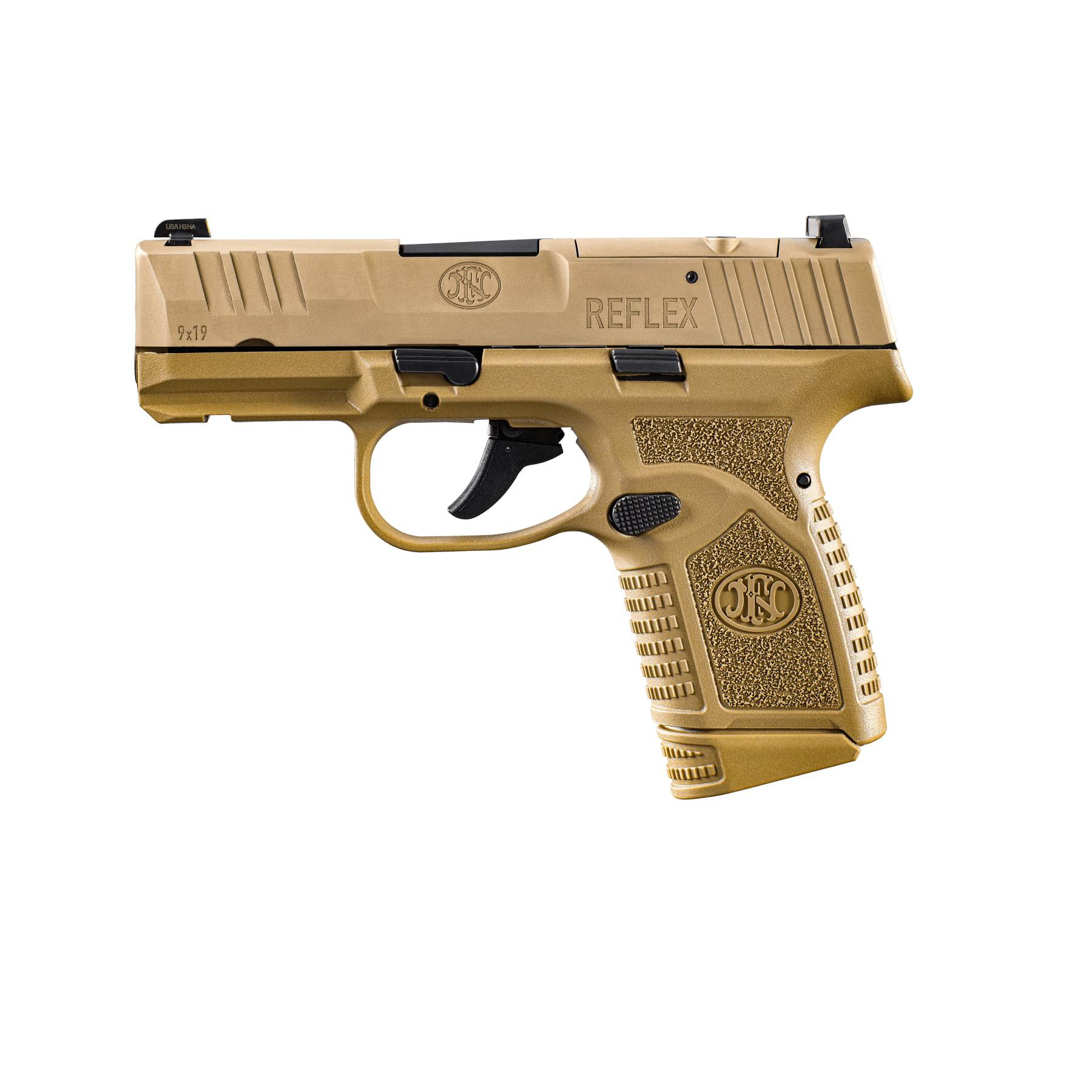 FN Reflex MRD Manual Safety Handgun 9mm Luger 10rd Magazines(2) 3.3" Barrel FDE Picture of FN USA FN REFLEX MRD MS 9MM FDE/FDE 2X10