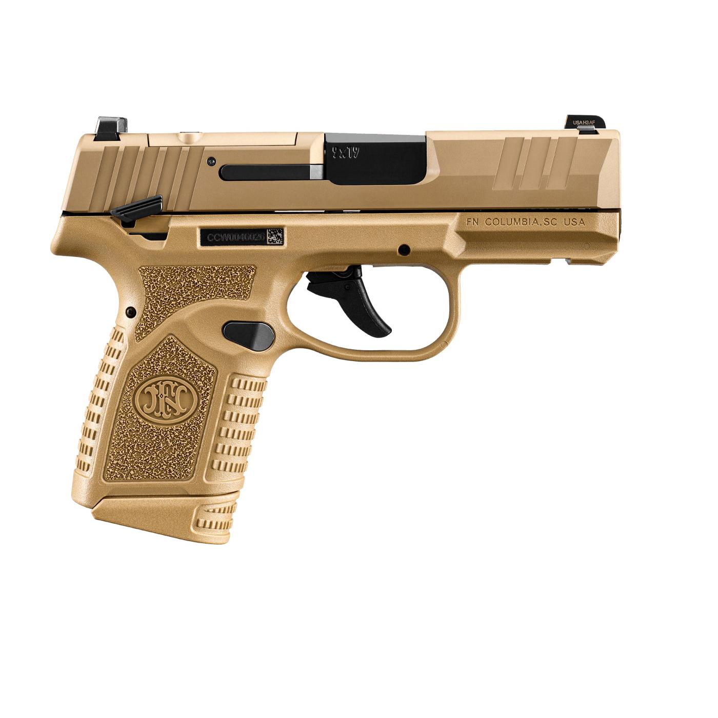 FN Reflex MRD Manual Safety Handgun 9mm Luger 11(1)&15(1)rd Magazines 3.3" Barrel FDE