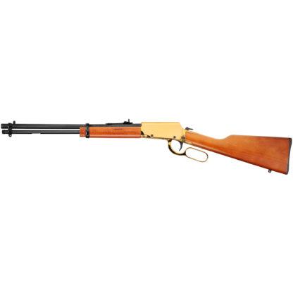 Rossi Rio Bravo Lever Action Rifle 22 LR 15rd Capacity 18" Barrel Gold Finish/Hardwood Stock Picture of Taurus InternationalInc - Rossi Rio Bravo 22lr 18? 15RDS PVD Gold/HW
