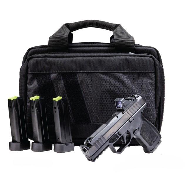 Rost Martin RM1C Comp Handgun Bundle 9mm Luger 10rd Magazines(4) 4" Barrel Black Viridian Red Dot Pistol CA Compliant Picture of Rost Martin Rost Martin RM1C COMP CA 9MM 4IN BLK OR 4-10rd bundle