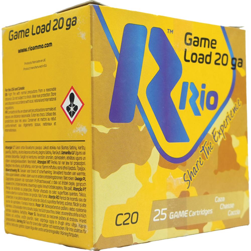 Rio Royal Buck 20ga 2-3/4"  9 plts #1 1345 fps 25/ct Picture of Rio Outdoors Corp RIO 20GA ROYAL BUCKSHOT #1 BUCK 9-PELLET 25/BX