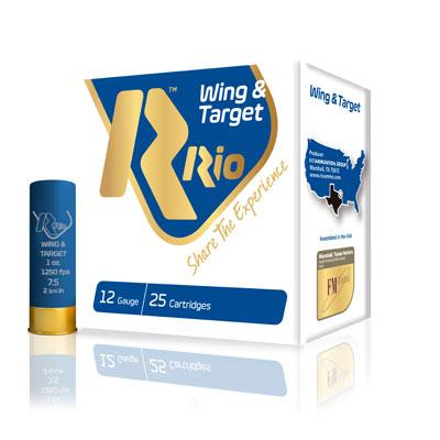 Rio Wing & Target Shotshells 12ga 1oz 2-3/4" 1250 fps #8 250/ct Case (10 Boxes of 25/ct) Picture of Rio Outdoors Corp Wing & Target 12ga 1oz #8 1250 fps 250 RD Case
