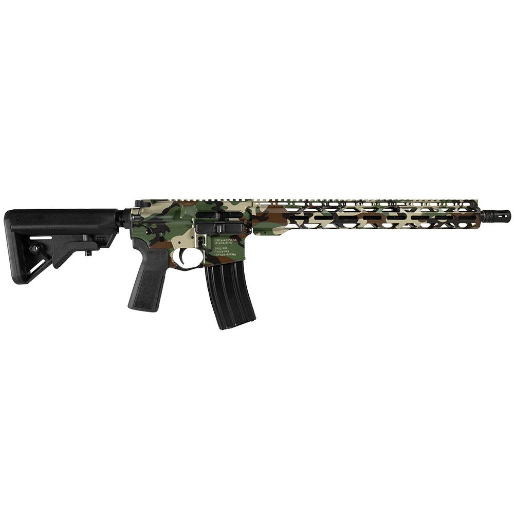 Radical Firearms "Woodland Camo" Mil-Spec NATO Rifle 5.56mm 30rd Magazine(30) 16" Barrel Adjustable Stock Picture of Radical Firearms Mil-Spe NATO Rifle 5.56mm 30rd Mag 16" Barrel ADJ STK M81 Woodland Camo