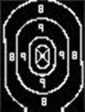Speedwell Official NRA Police Qualification Silhouette Target Repair Center - 500/Pack Picture of Speedwell Targets B-27 CENTER 12 1/2 X 19 500/ BLK