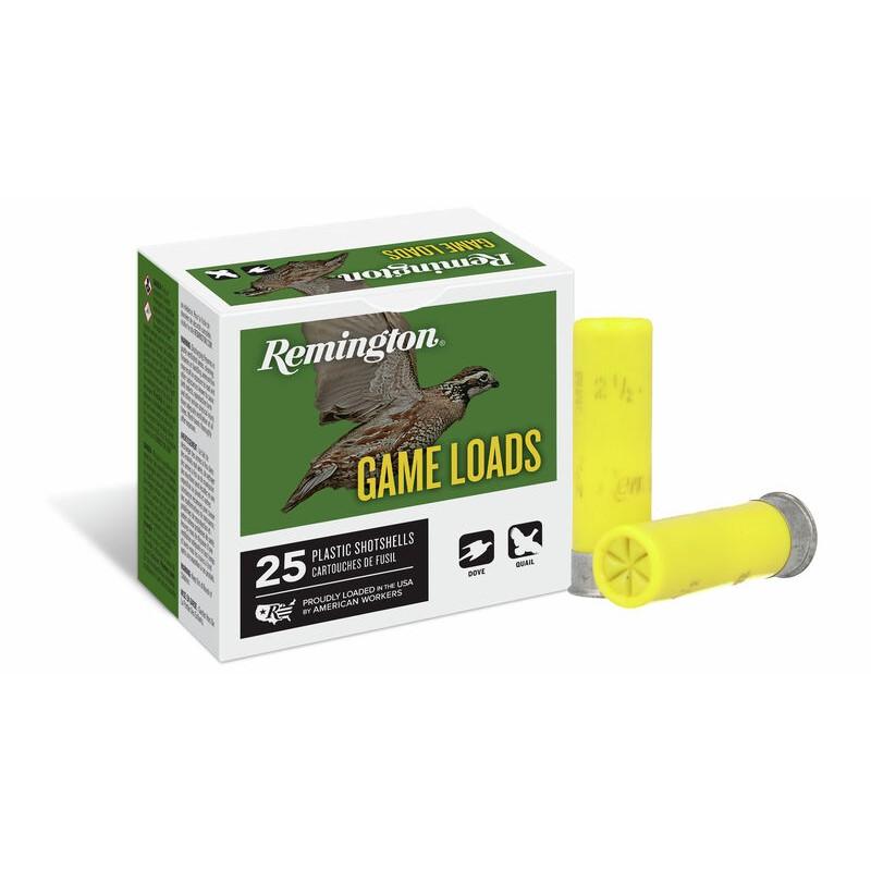 Remington Lead Game Load 20 ga 2 3/4" 2 1/2 dr 7/8 oz #8 1225 fps 25/ct