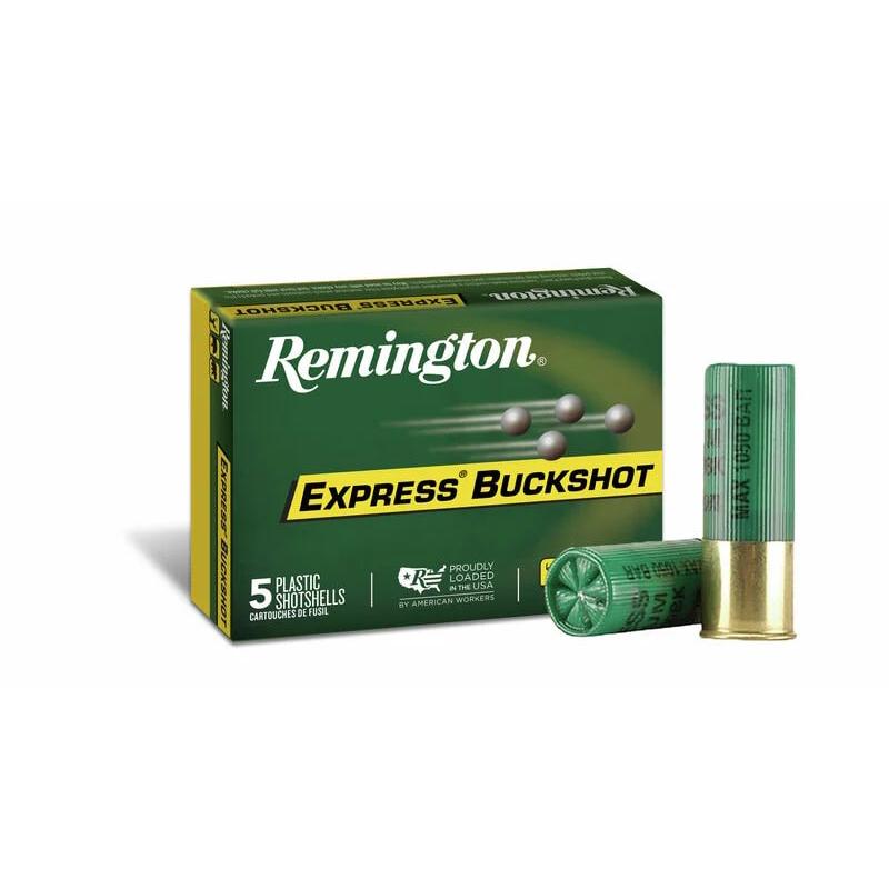 Remington Express Magnum Buckshot Shotshells 12 ga 3" 15 plts 1225 fps #00 250/ct Case (50 Boxes 5/ct)