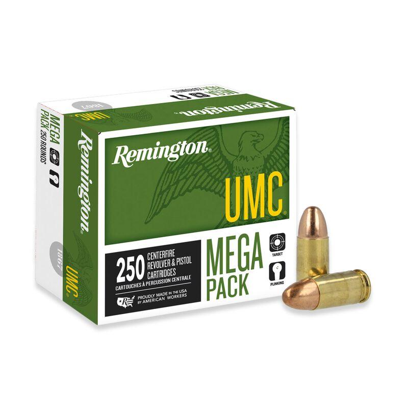 Remington UMC Handgun Ammunition 9mm Luger 115 gr. FMJ 1145 fps 1000/ct (4-250/box) Picture of Remington Arms Co. Inc. REMINGTON UMC 9MM LUGER 115GR FMJ AMMO 1000 RD