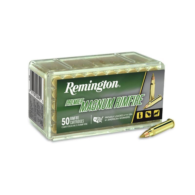 Remington Premier Magnum Rimfire Ammunition .17 HMR 17 gr ATV 2550 fps 50/ct Picture of Remington Arms Co. Inc. REMINGTON 17HMR 17GR ACCUTIP V BT AMMO 50RD