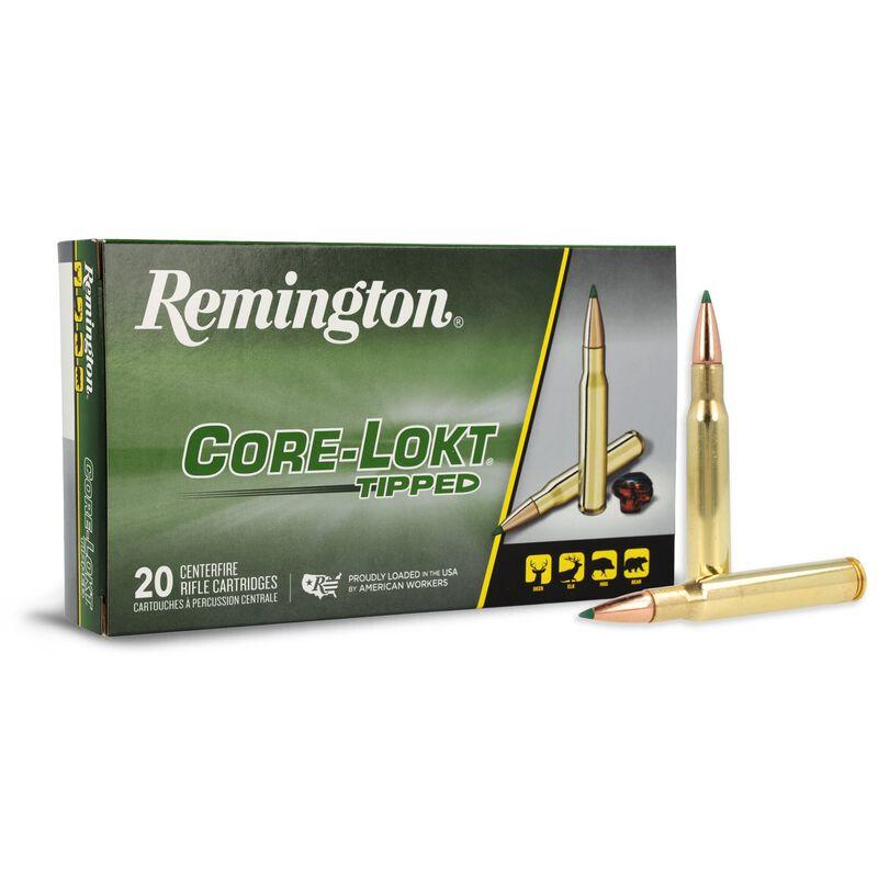 Remington Core-Lokt Tipped Rifle Ammunition .308 Win 180gr PT 2640 fps 20/ct Picture of Remington Arms Co. Inc. REMINGTON 308 WIN 180GR CORE-LOKT TIPPED AMMO 20RD